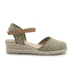 alpargata mujer cuña Cervera Inspired 5269 kaki rafia vista frontal