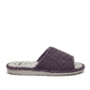 zapatillas casa mujer Gomus 3016 berenjena toalla abierta vista frontal