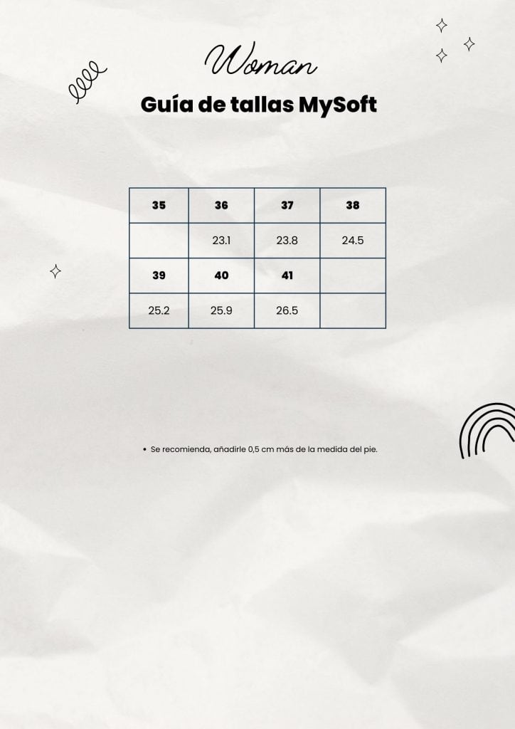 Guia talla MySoft