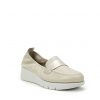 Mocasin piel mujer Go Flex 4308 beig