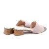 Sandalia Muler Tacón Mujer 4294 en serraje con diseño decorativo de pala