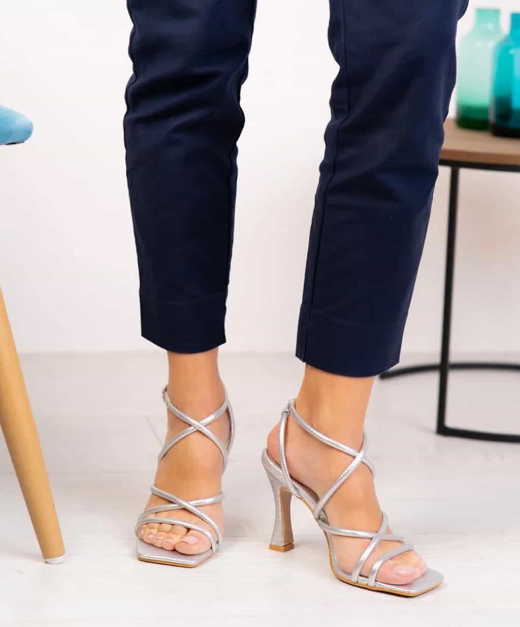 Sandalia Tacon Mujer 2194 plata