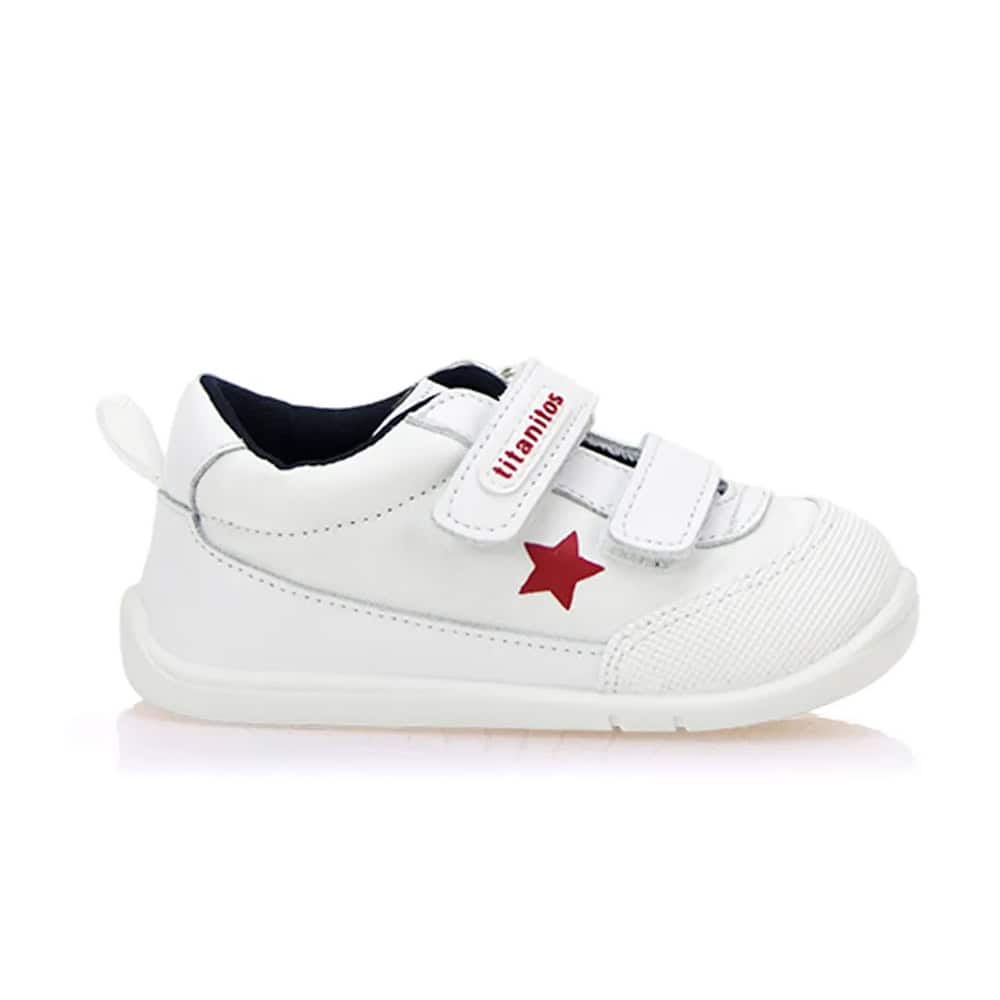 Zapatillas respetuosas niño titanitos b500 leo blanco