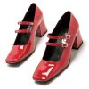 zapato tacon mujer mustang 59875 rojo