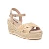 Cuñas Esparto Mujer Refresh 172650 fabricadas en rafia con pala cruzada y pulsera al tobillo