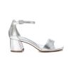 Sandalia Tacón Plata Refresh 172585 con diseño elegante y minimalista.