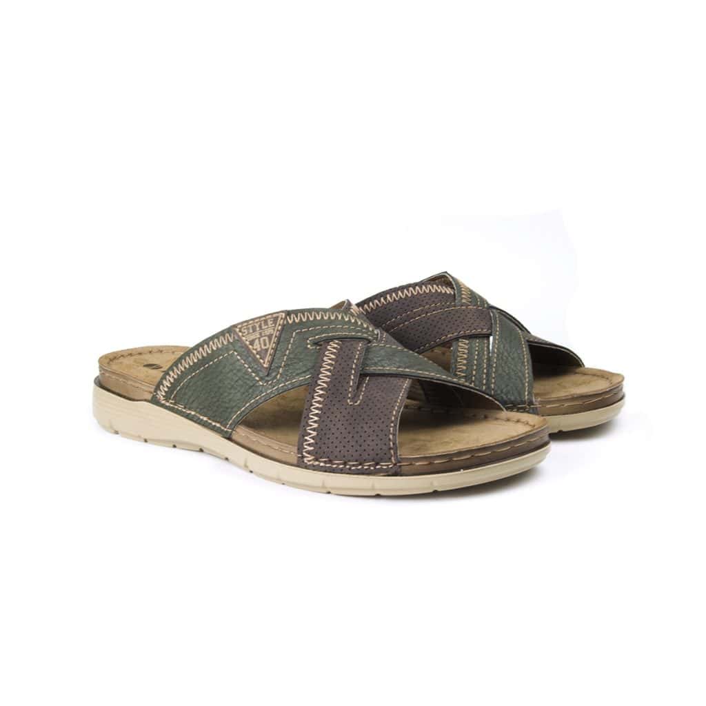 Sandalia Hombre Inblu 4928 con pala cruzada y plantilla de piel acolchada