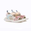 Sandalia Niña Mustang Treck 49099 blanca con tiras multicolor en tonos pastel
