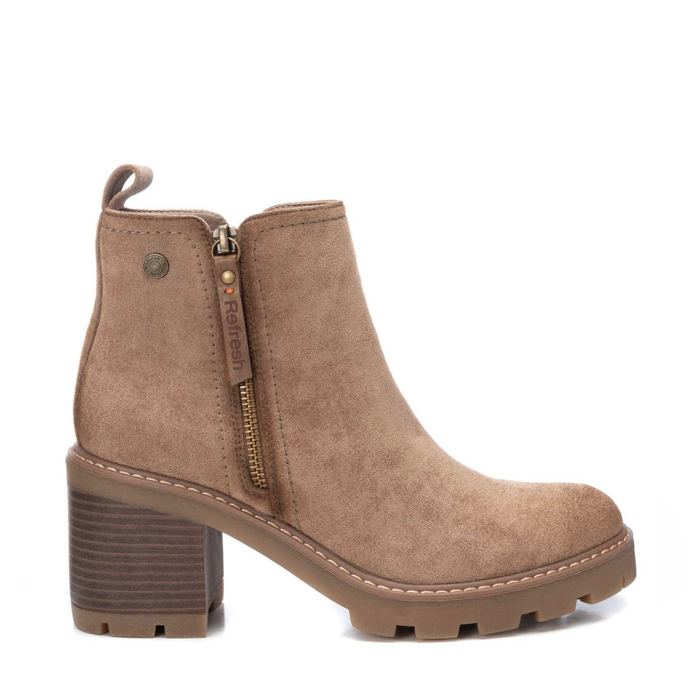 Botín Mujer Refresh 172125 fabricado en antelina con tacón ancho