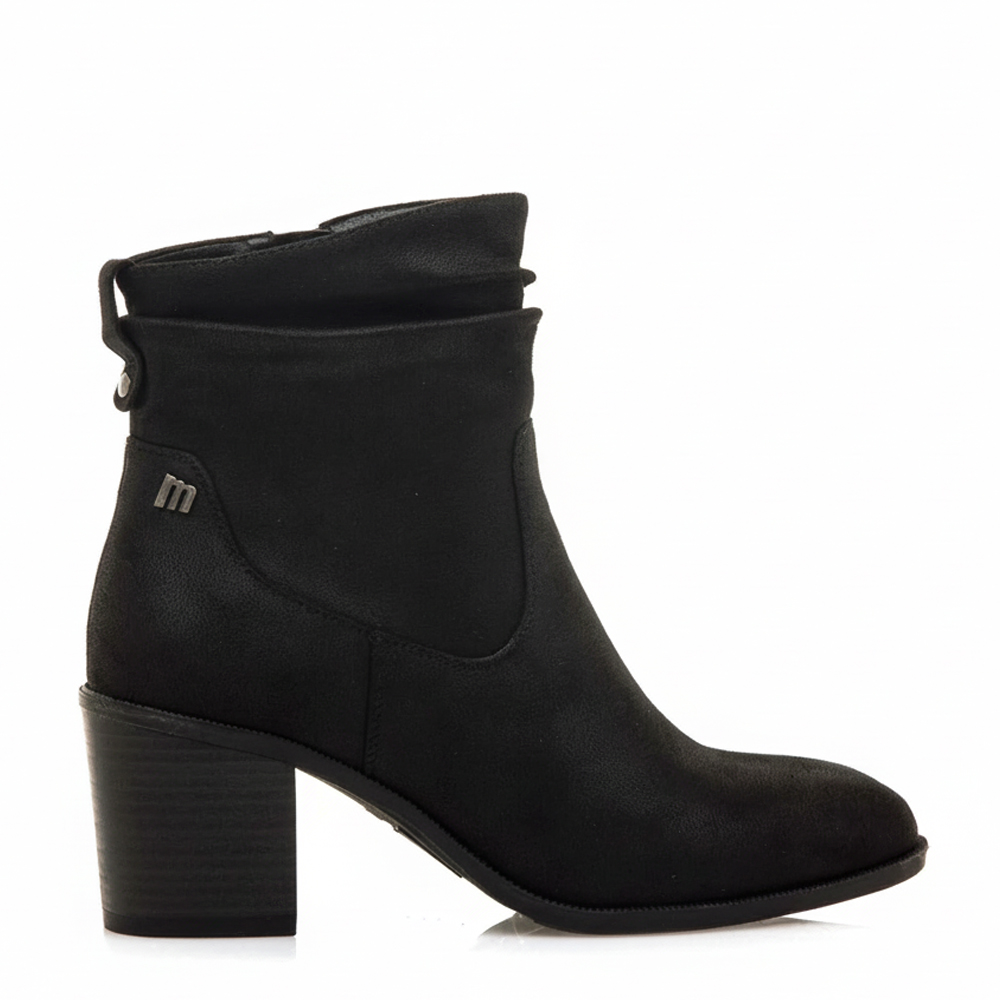 Botines Mujer Mustang MIRIANA 59501 negros con caña baja arrugada