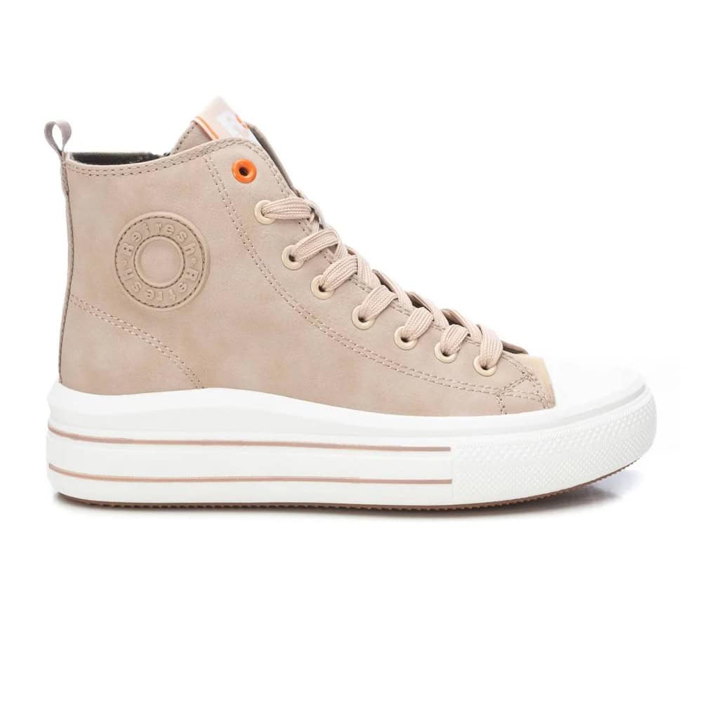 Zapatilla Botín Mujer Refresh 172284 en material imitación piel beig