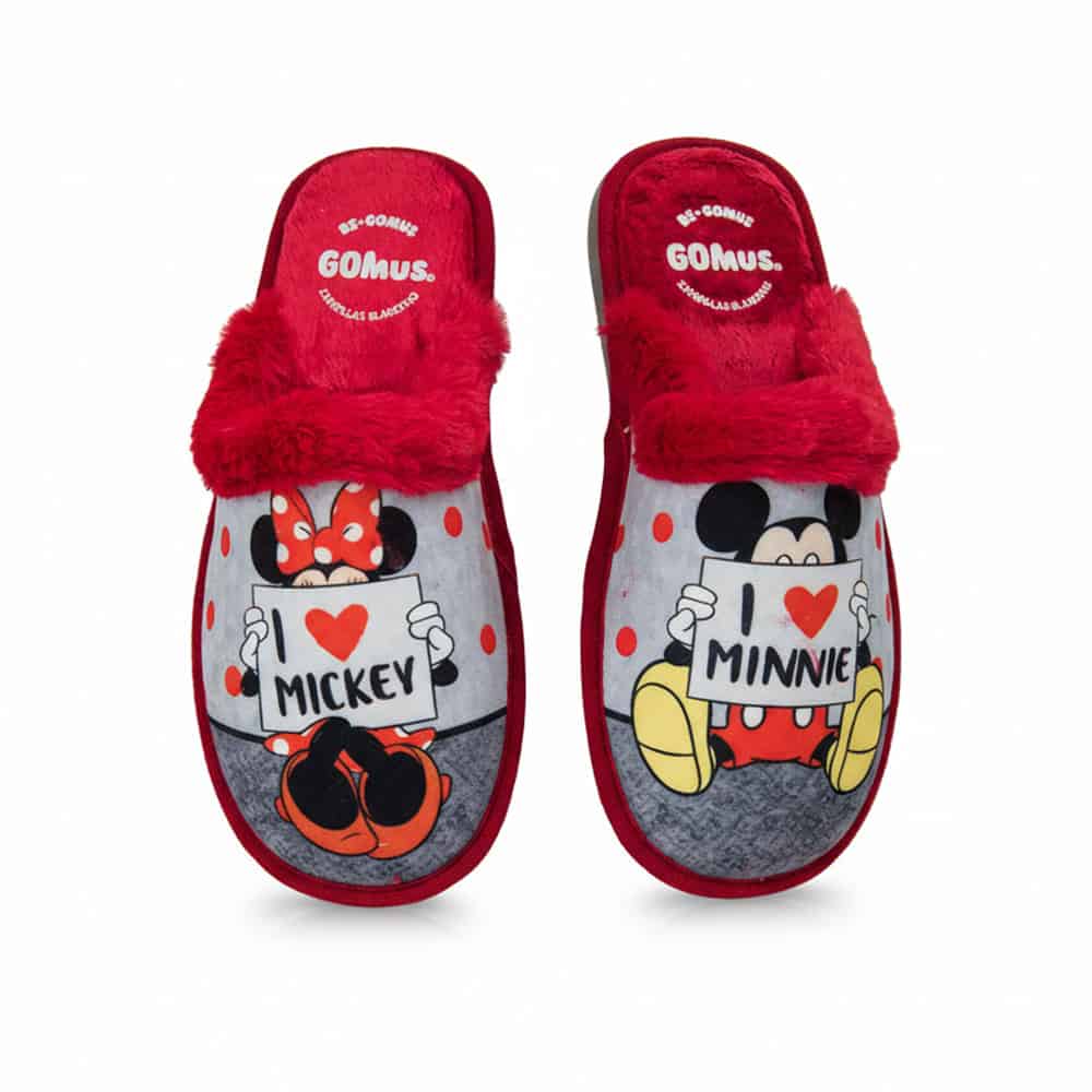 Zapatillas Casa Mujer Gomus 6910 Minnie Micky diseño divertido