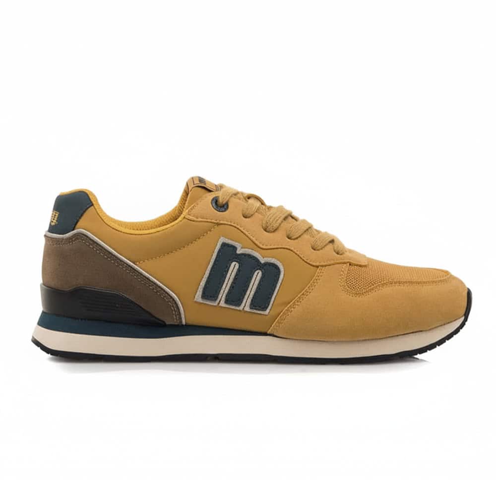 Zapatilla Hombre Mustang JOGGO CLASSIC 84467 color mostaza con detalles de contraste