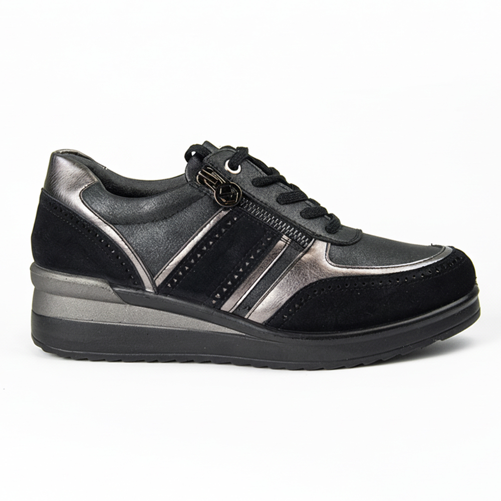 Zapato Mujer Mysoft 25M570 con cordones y cremallera lateral en diseño casual