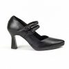 Zapato Tacón Mujer Desiree Saga9 estilo Mary Janes en piel negra con cierre de hebilla