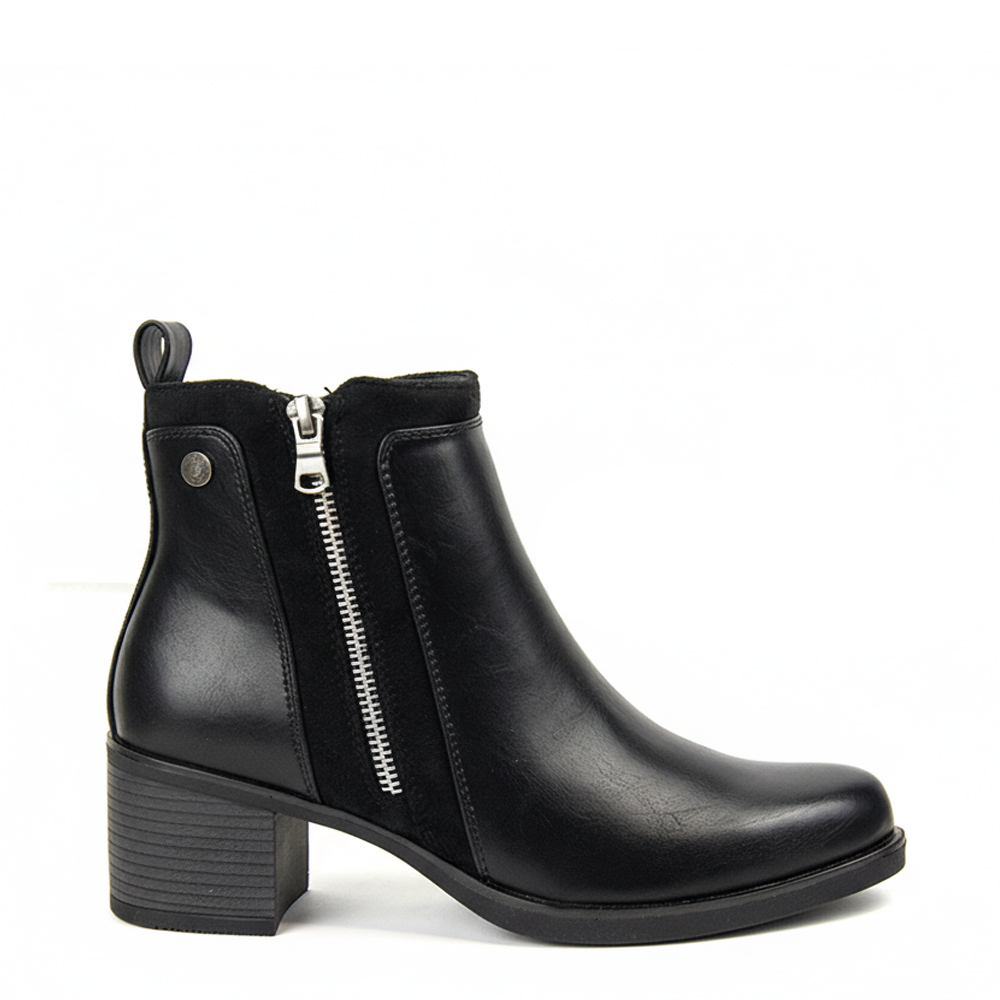 Botín Tacón Mujer 5095 con cremallera lateral decorativa