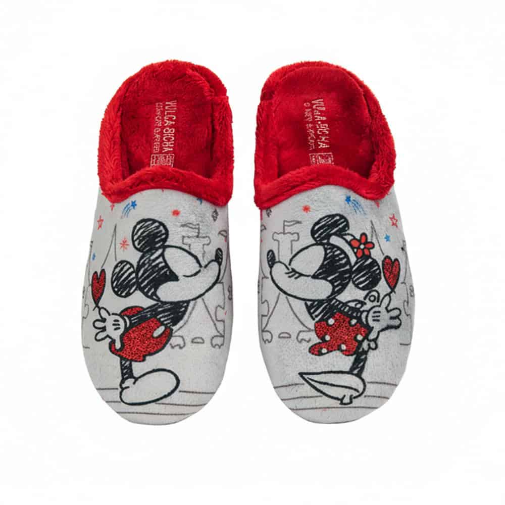 Zapatillas Casa Mujer Minnie y Mickey 4034 de Vulcabicha fabricadas en España
