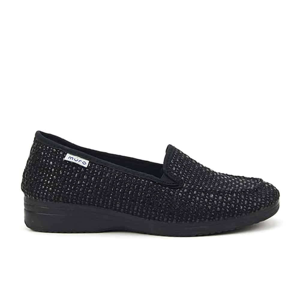 Mocasín Muro 805 mujer negro cómodo