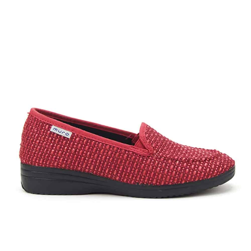 Mocasín Muro 805 mujer rojo cómodo