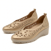 zapato mujer dorado cómodo con cuña Mysoft
