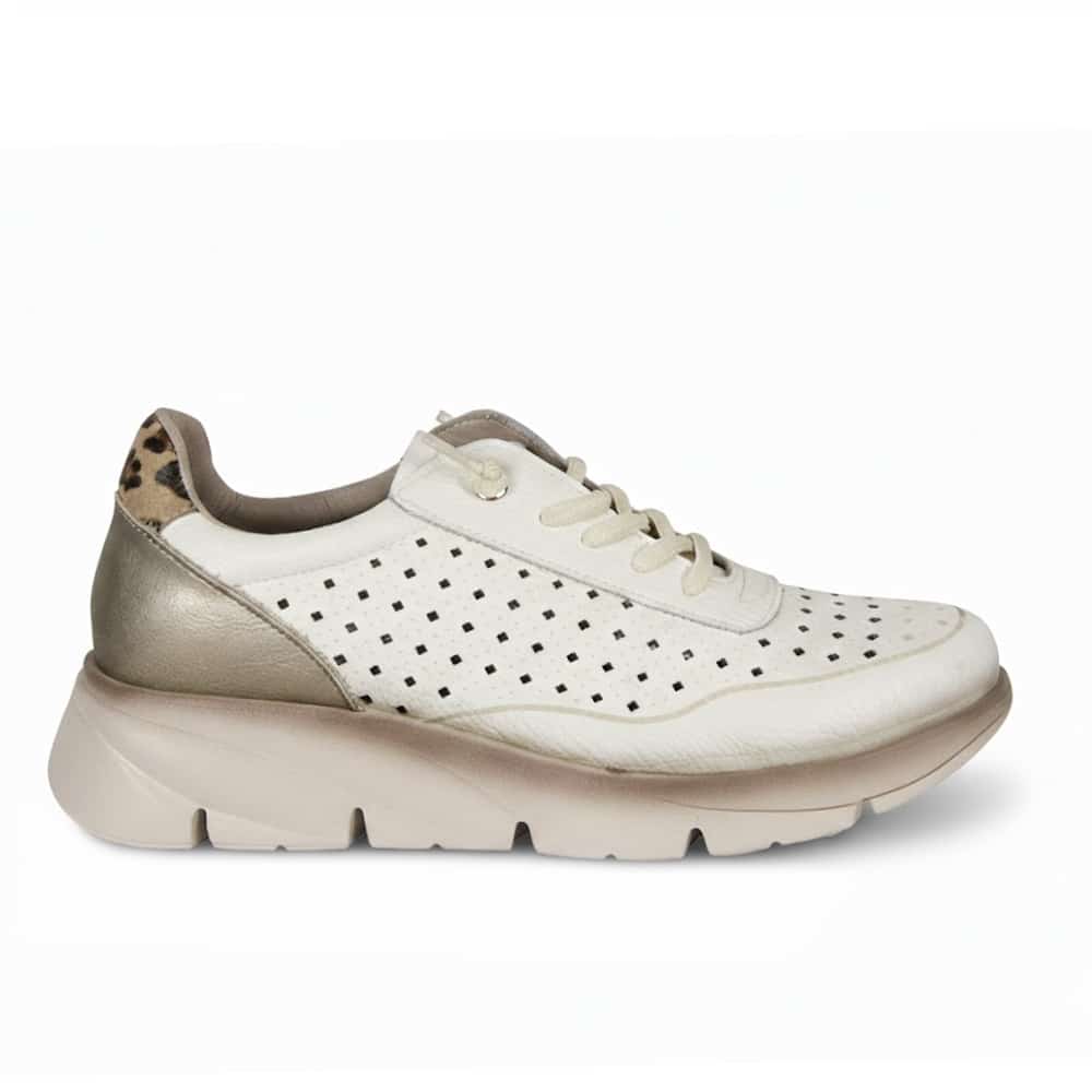 zapato comodo mujer Khloe 850 blanco vista lateral