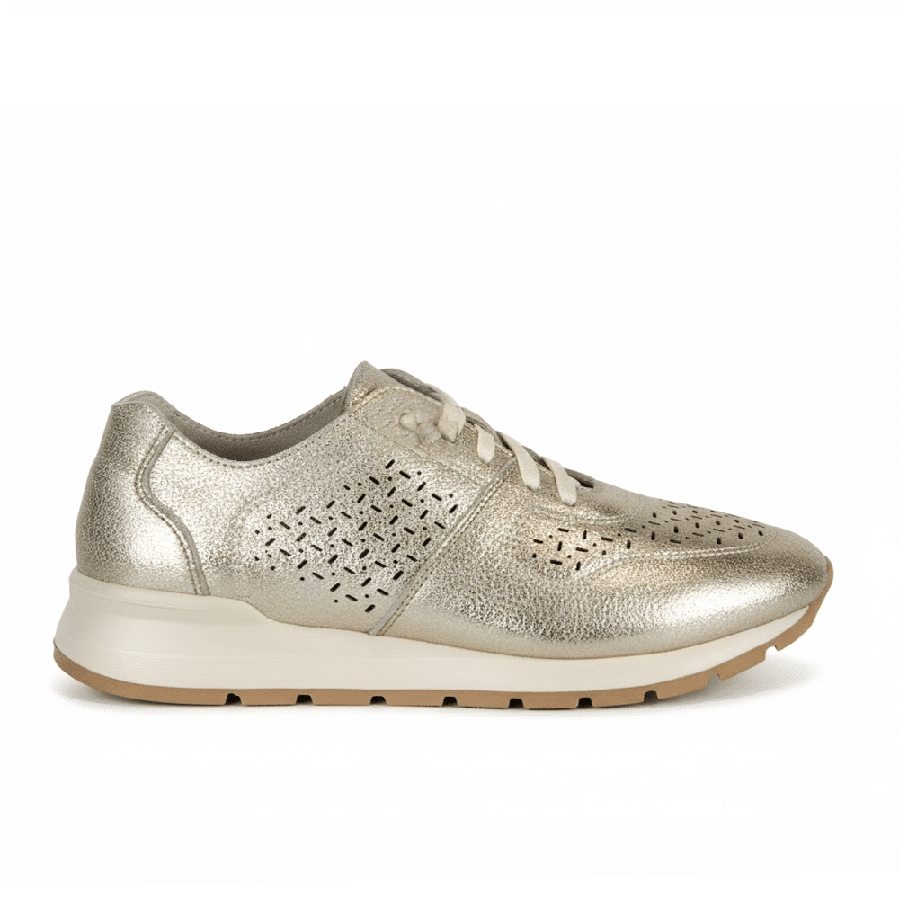 zapato comodo mujer Flexpies 320 dorado vista lateral