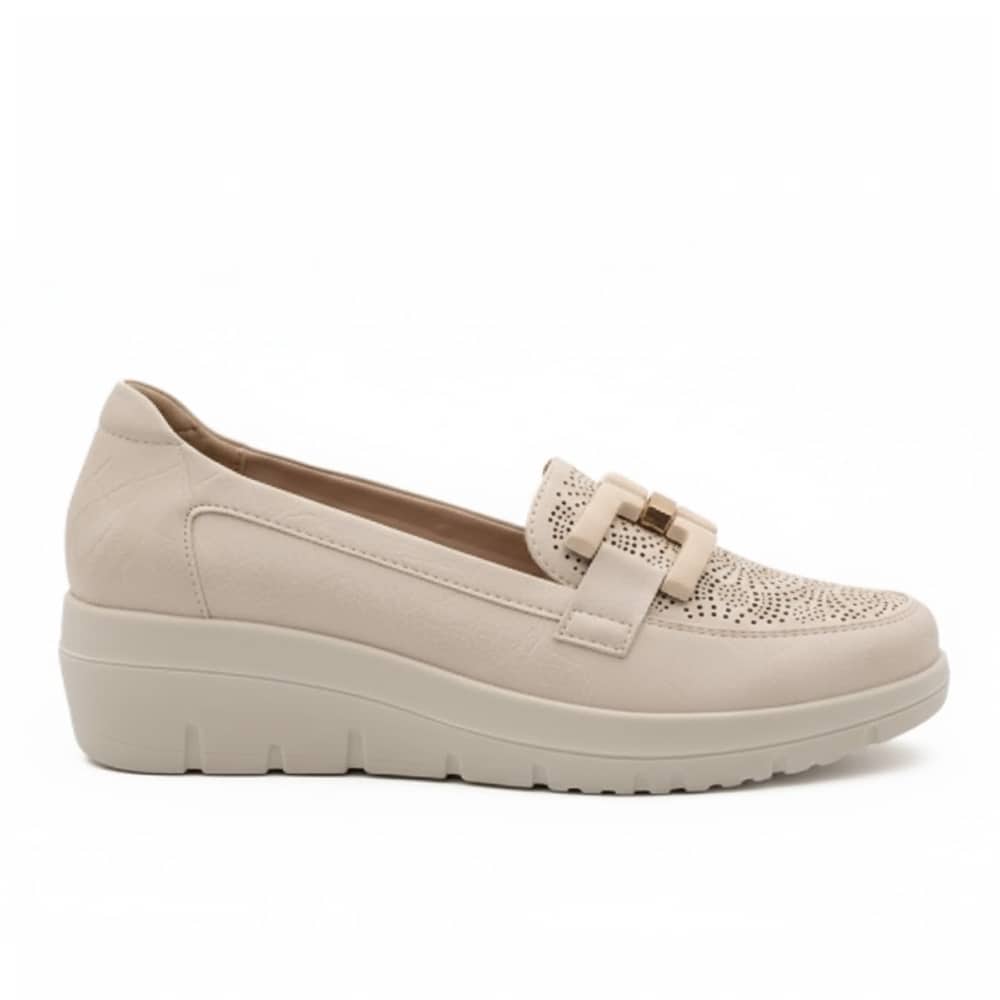 mocasín cómodo mujer Mysoft 26M315 beige