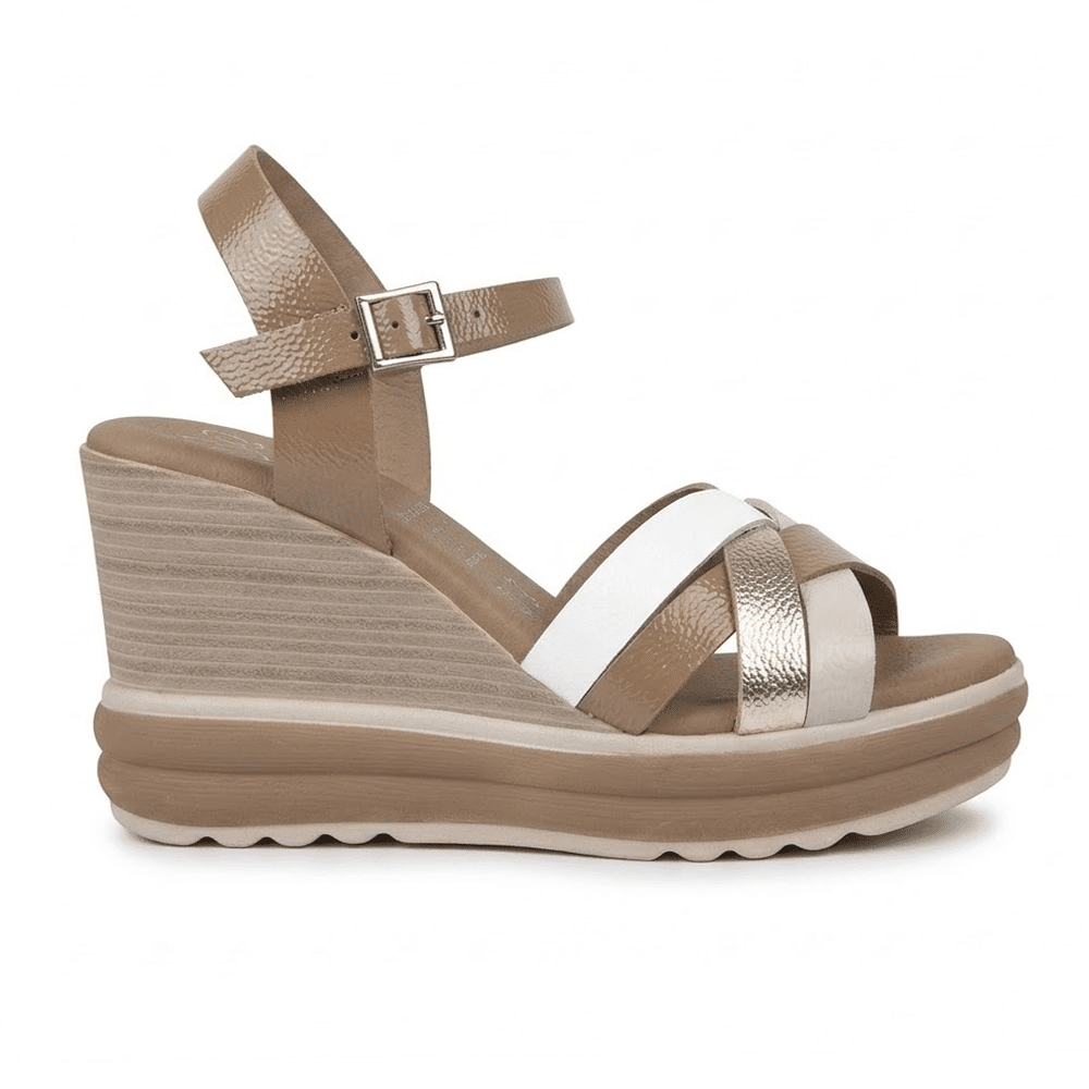 sandalias cuña mujer charol Oh My Sandals 6004