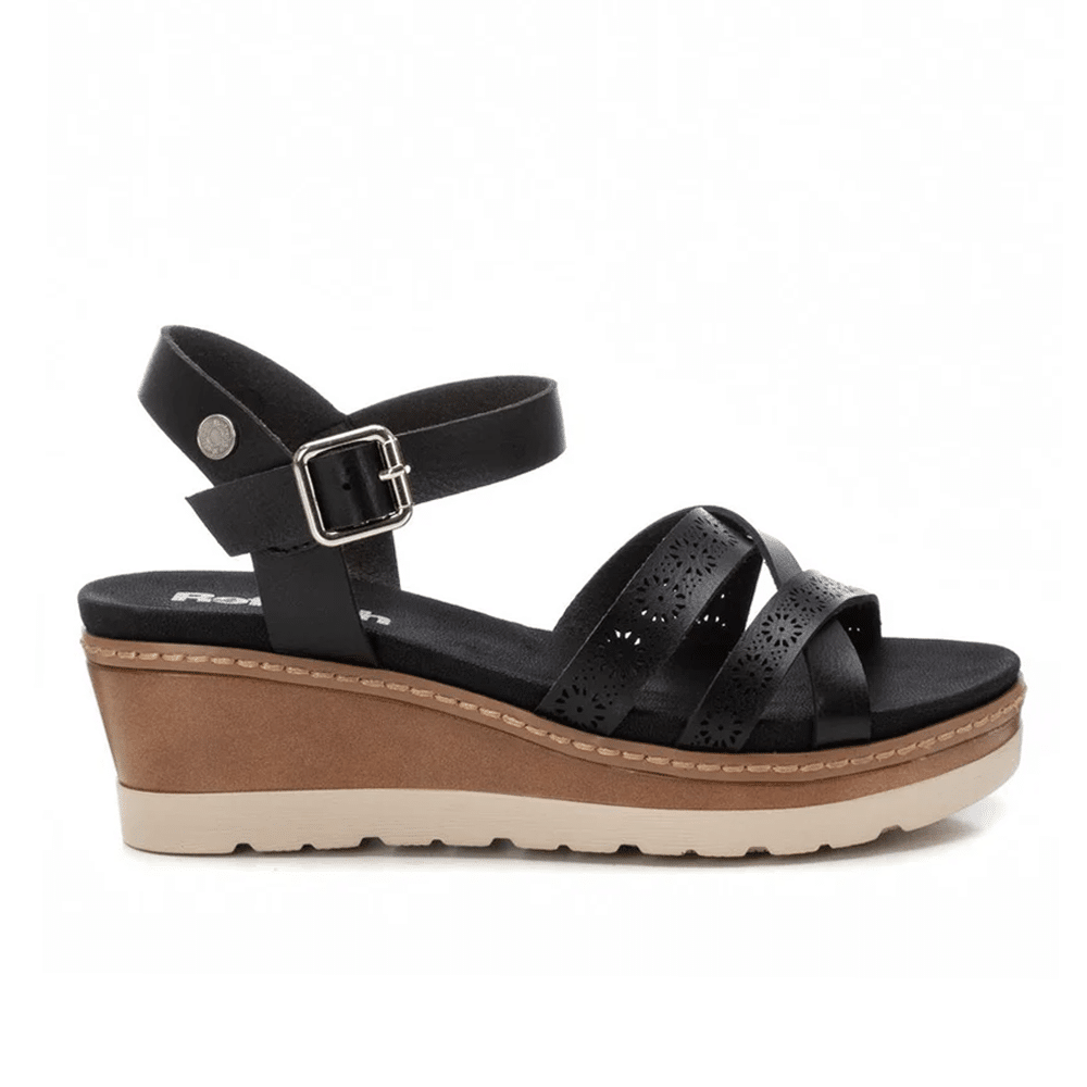Sandalias Cuñas Mujer Refresh 172682 Negro