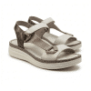 sandalia velcro mujer cómoda taupe