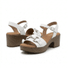 sandalia blanca plataforma mujer elegante