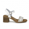 sandalias tacón mujer blancas elegantes Oh My Sandals Daniela