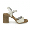 sandalias tacón mujer charol elegantes Olinia beige