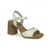 sandalias charol mujer beige elegantes
