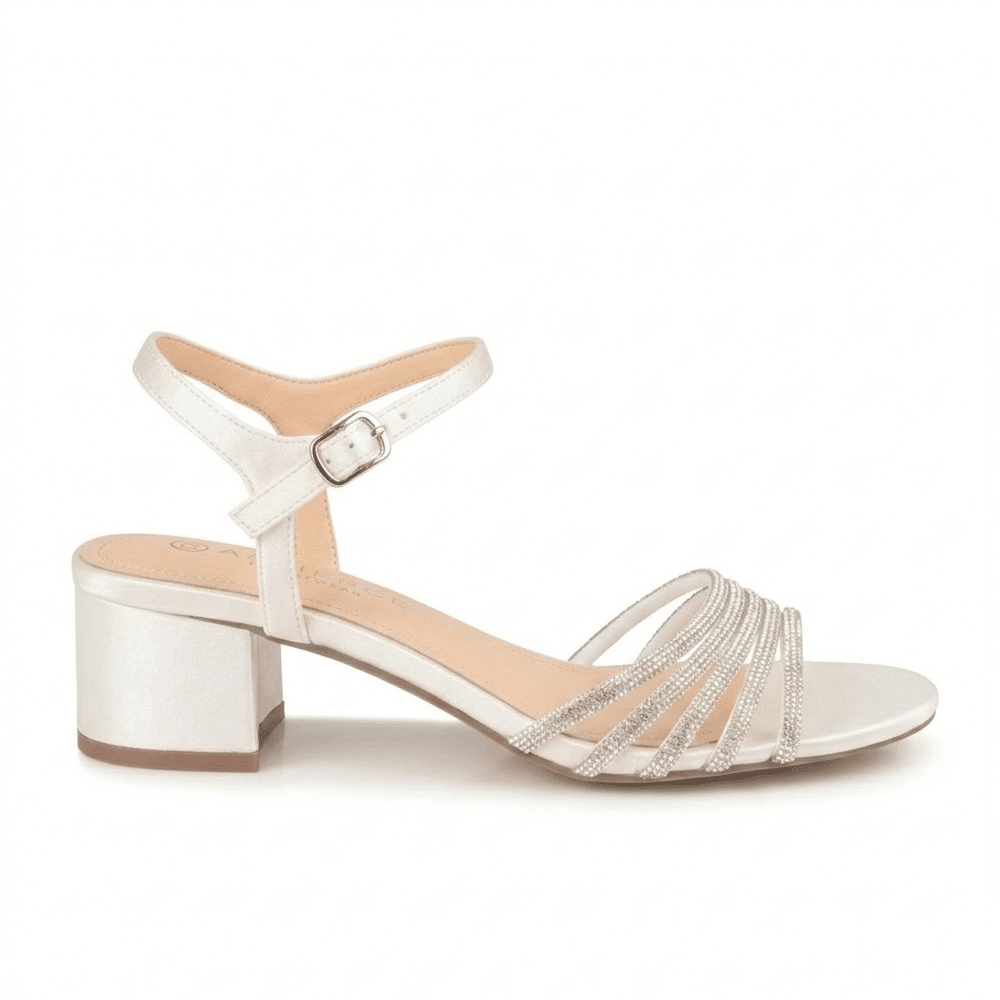 sandalia tacón bajo mujer blanca Cervera 5203