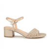 sandalia tacón bajo mujer dorada Cervera 5203