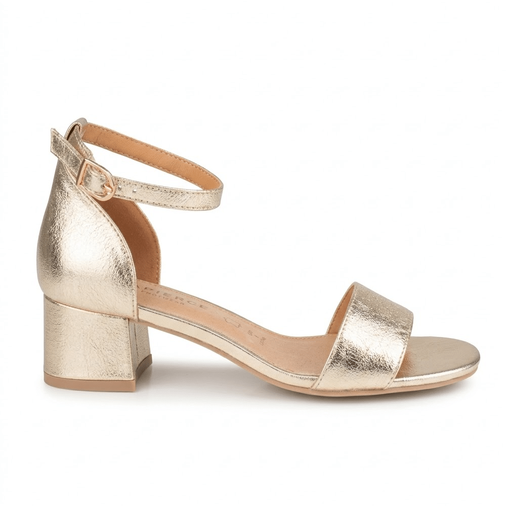 sandalia tacón mujer dorada Cervera 5196