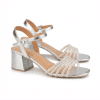 sandalia plata tacón ancho 6 cm mujer