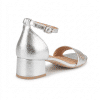 sandalia plata tacón ancho mujer