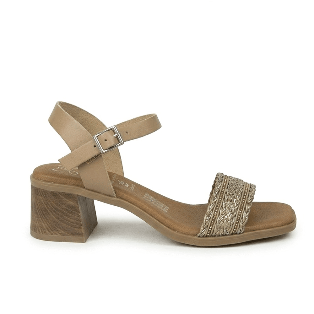 sandalias tacón mujer taupe elegantes Oh My Sandals Daniela