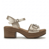 sandalias tacón doradas mujer elegantes Oh My Sandals 5232