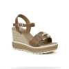 sandalia velcro cuero mujer
