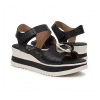 sandalia velcro negra mujer cómoda