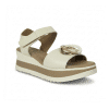 sandalia velcro mujer beige cómoda