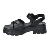 sandalias negras mujer hebilla Refresh