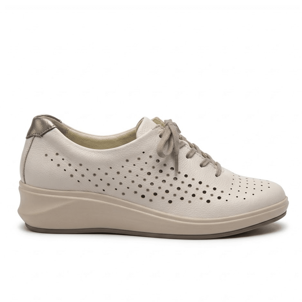 zapatos cómodos mujer piel Suave 3400 beige