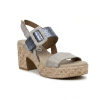 sandalia tacón mujer Leyland 5813 piel española pala multitiras vista frontal