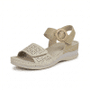 sandalia beig mujer velcro verano