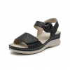 sandalia negra mujer velcro verano