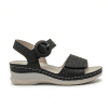 Sandalias Mujer Velcro Cuña Mysoft 26M011 Negro
